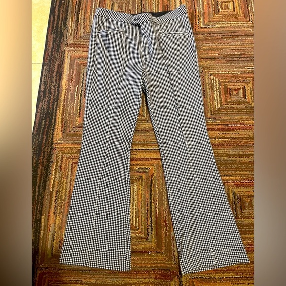 Anthropologie The Essential  Houndstooth Bootcut Trouser Pants Sz 14 - Picture 1 of 6